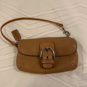 Coach leather wristlet.